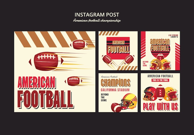 PSD gratuito diseño de plantillas para el super bowl