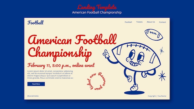 PSD gratuito diseño de plantillas para el super bowl