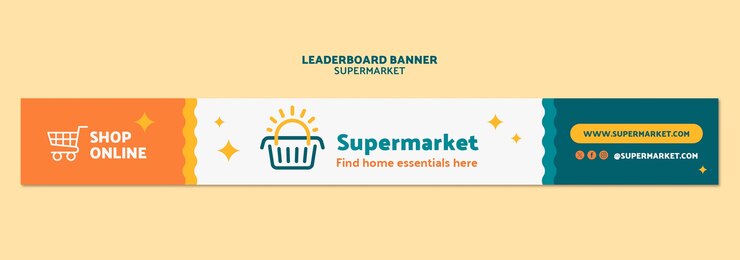 PSD gratuito diseño de plantillas de supermercados