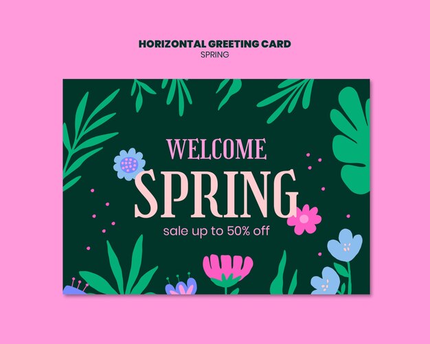 Diseño de plantillas de tarjetas de felicitación de primavera