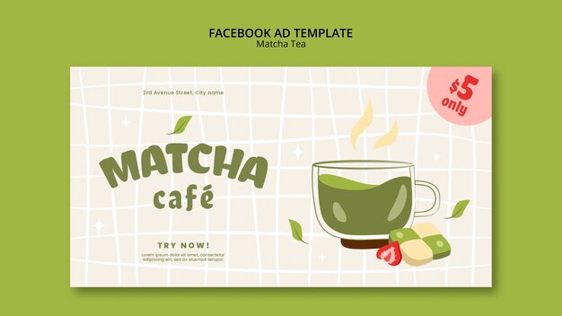 Diseño de plantillas para el té matcha