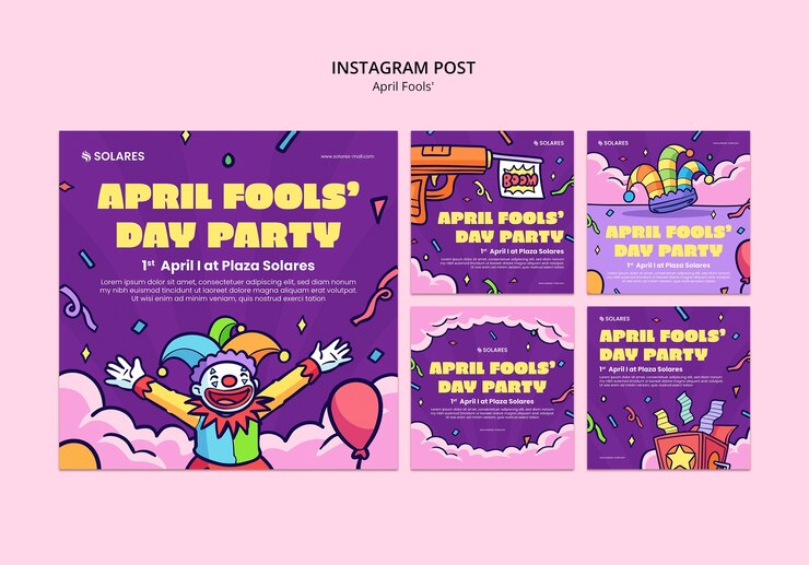 PSD gratuito diseño de plantillas para los tontos de abril