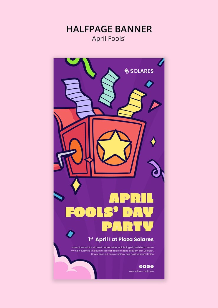 PSD gratuito diseño de plantillas para los tontos de abril