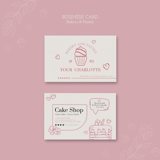 Diseño de plantillas para la venta de pasteles