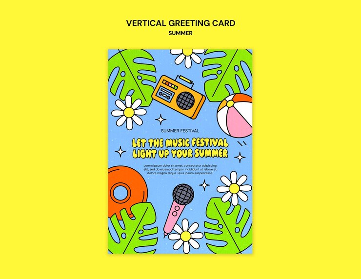 PSD gratuito diseño de plantillas de verano
