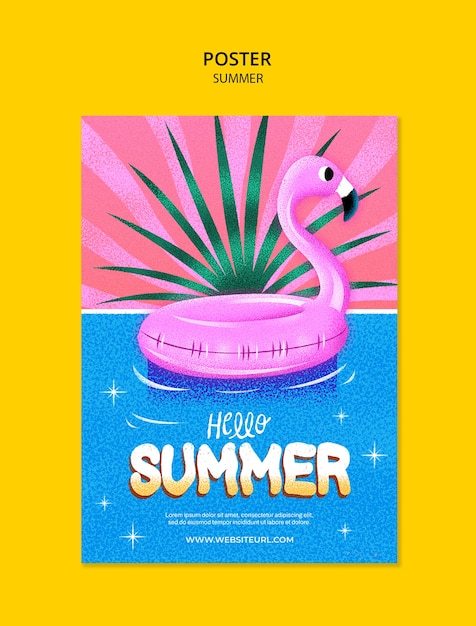 PSD gratuito diseño de plantillas de verano