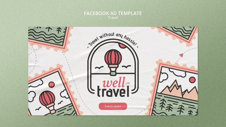 PSD gratuito diseño de plantillas de viaje
