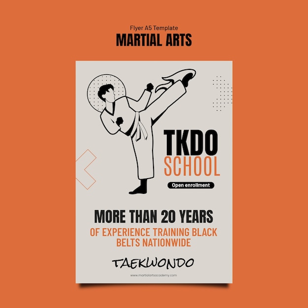 Diseño de plantillas de volantes de artes marciales