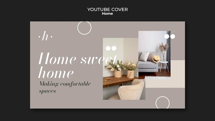 PSD gratuito diseño de la portada de youtube