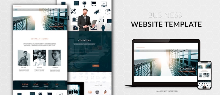 PSD gratuito diseño de sitios web para su negocio