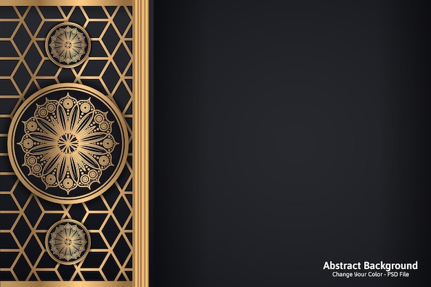 Diseño de tarjeta de invitación de lujo con patrón de mandala Plantilla de adorno vintage Se puede utilizar para fondo y papel tapiz