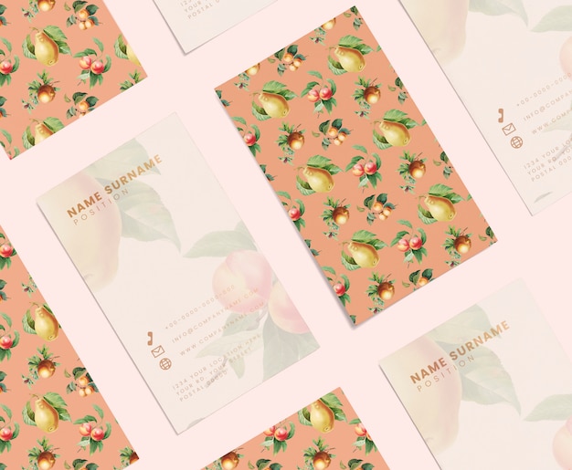 PSD gratuito diseño de tarjeta de presentación floral
