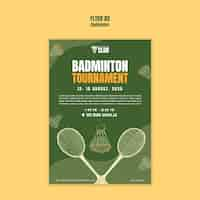 PSD gratuito diseño del tema de bádminton