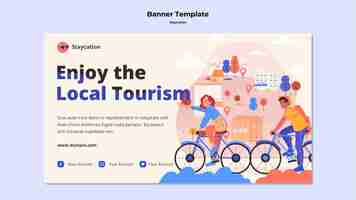 PSD gratuito disfruta del diseño de pancartas de turismo local