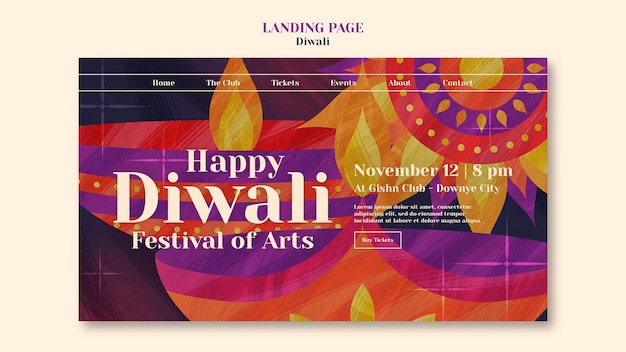 Gratis PSD diwali-sjabloonontwerp