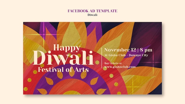 Gratis PSD diwali-sjabloonontwerp