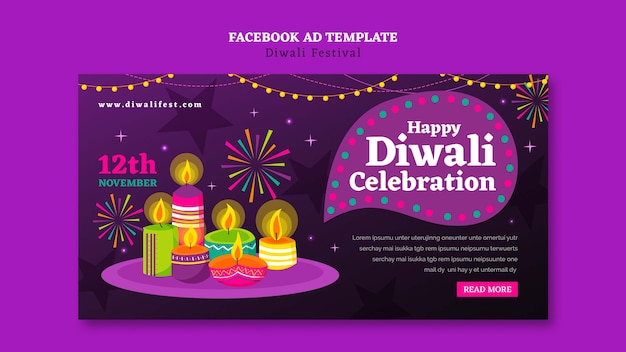 Gratis PSD diwali-sjabloonontwerp