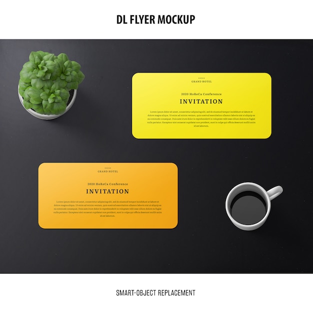 Gratis PSD dl flyer mockup