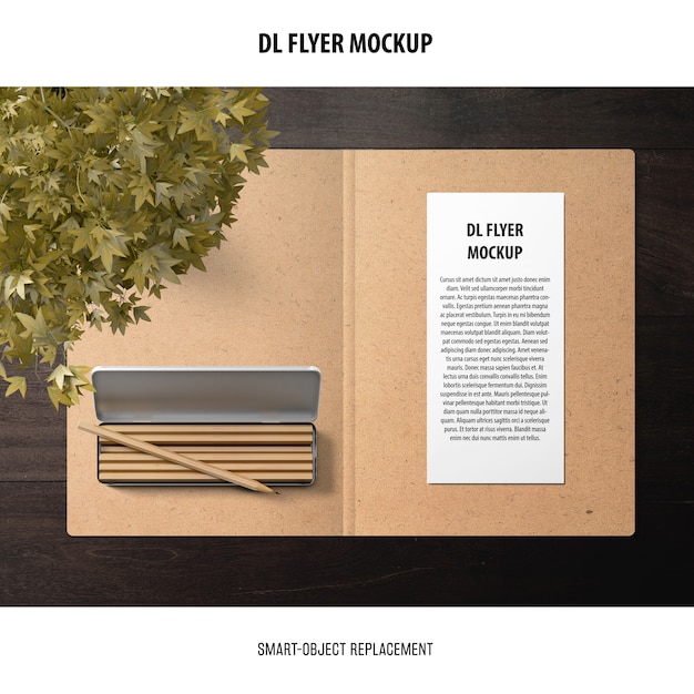 Gratis PSD dl flyer mockup