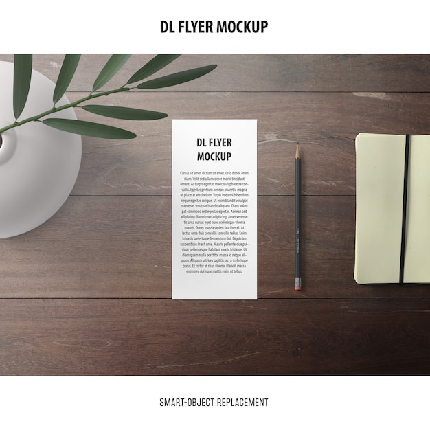 Gratis PSD dl flyer mockup