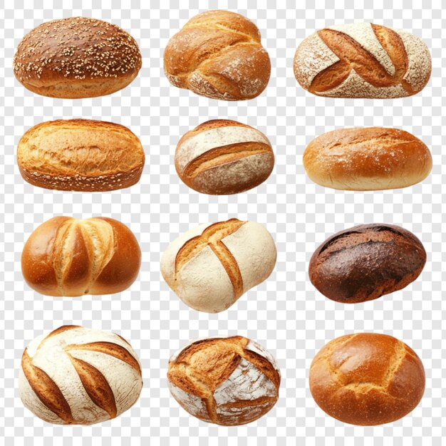 Una docena de panes deliciosos una colección de panaderos