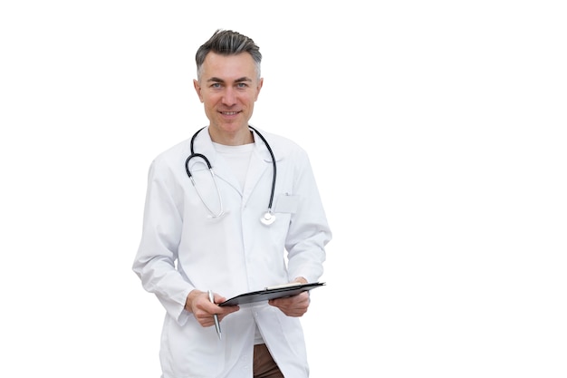 Dokter bereidt zich voor op een routinematige medische controle