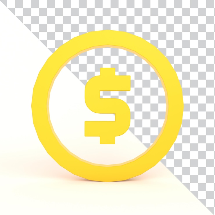 PSD Gratis dollar sign front side