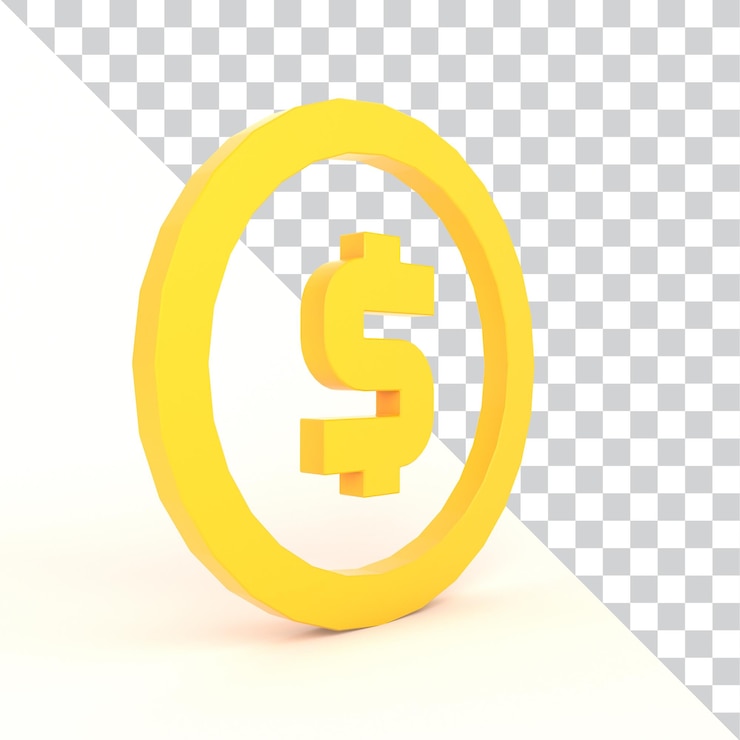 PSD Gratis dollar sign right side