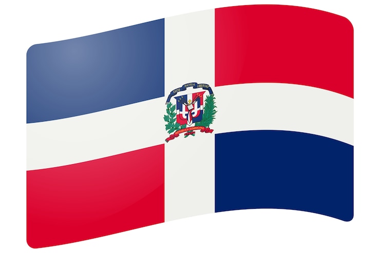 PSD Gratis dominican republic country flag illustration