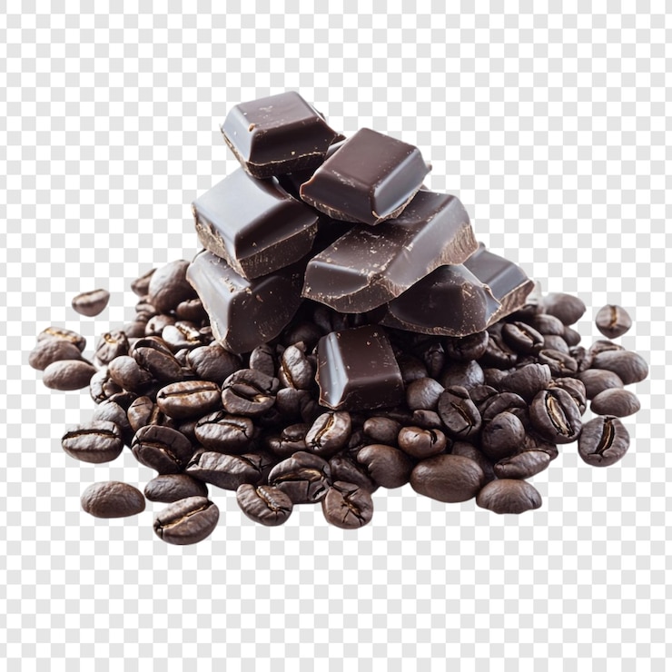 Gratis PSD donkere chocolade en koffiebonen zijn een heerlijke lekkernij