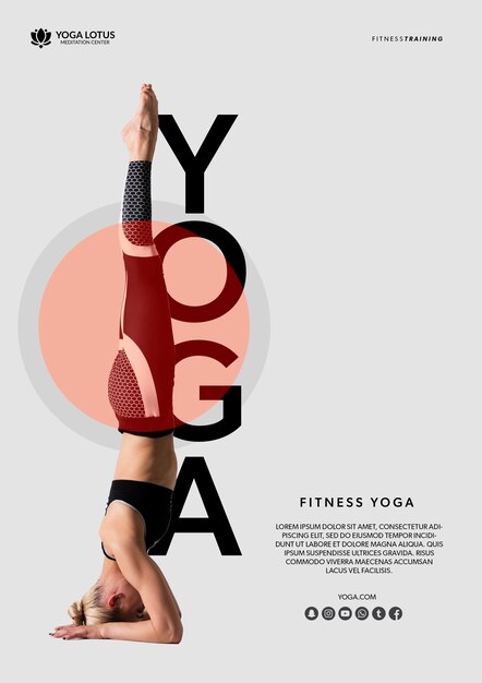 Donna in posizione di equilibrio yoga