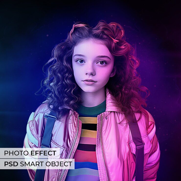 PSD Gratis double light photo effect