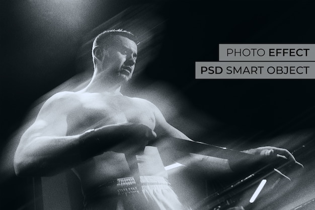 Gratis PSD dreamy motion blur foto effect