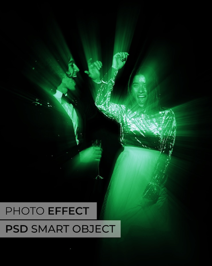 Gratis PSD dreamy motion blur foto effect