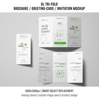 Driebladige brochure of uitnodigingsmodellen