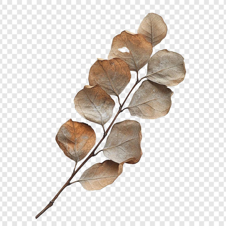 PSD Gratis dried eucalyptus branch autumnal elegance