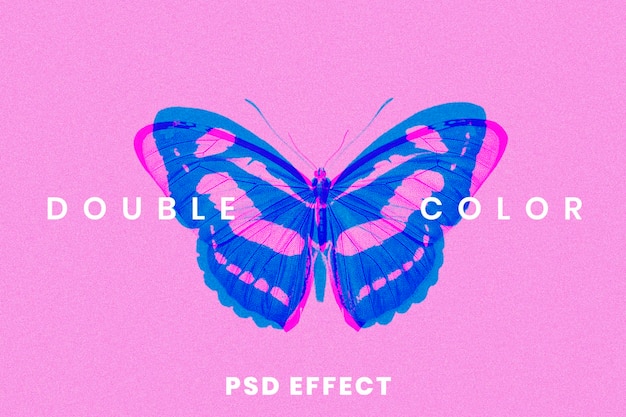Gratis PSD dubbele kleur abstracte belichting psd-effect eenvoudig te gebruiken in anaglyph 3d-toon geremixte media