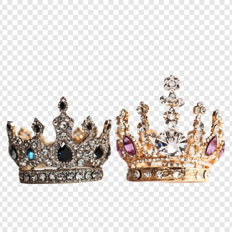 PSD gratuito due corone scintillanti eleganza e maestà reale