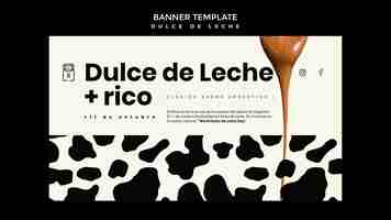 Gratis PSD dulce de leche concept-sjabloon voor spandoek