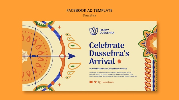 Gratis PSD dussehra-sjabloonontwerp