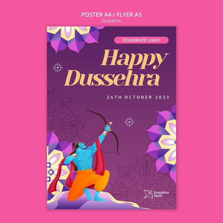 Gratis PSD dussehra-sjabloonontwerp