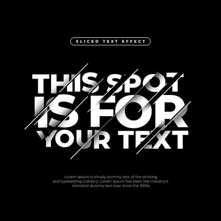 PSD Gratis dynamic modern sliced text effect