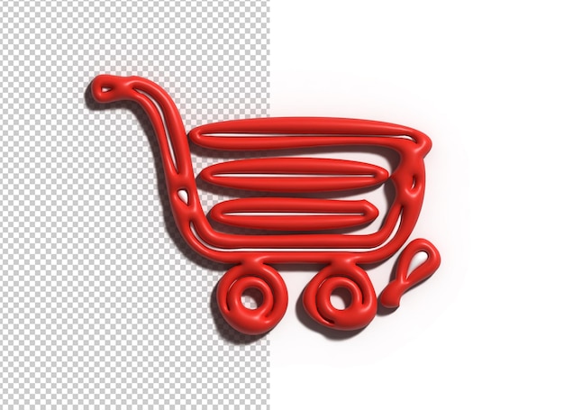 Gratis PSD e-commerce en winkelen 3d-afbeelding ontwerp