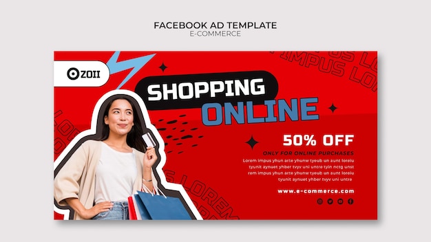 E-commerce platform facebook-sjabloon