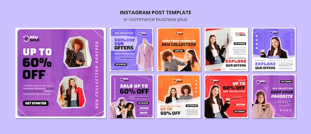 Gratis PSD e-commerce zakelijke instagram-berichten