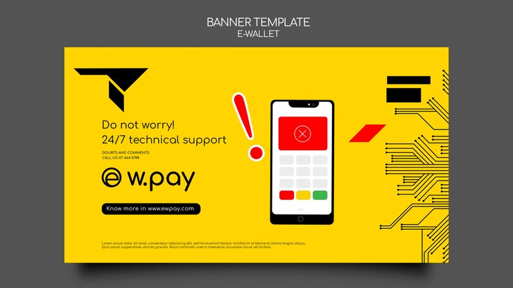 PSD Gratis e-wallet banner template
