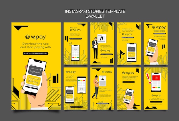 Gratis PSD e-wallet instagram verhalencollectie