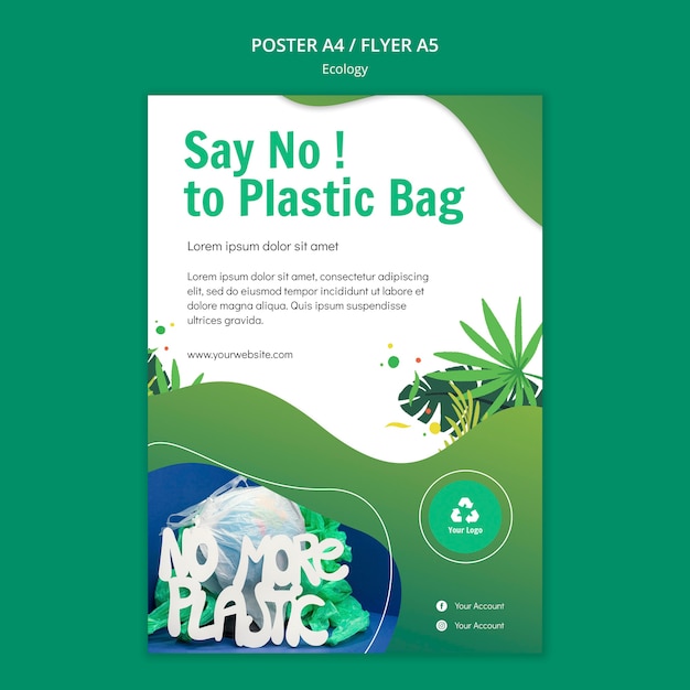 Gratis PSD ecologie concept flyer sjabloon