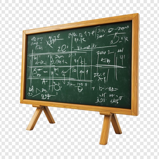 Ecuaciones matemáticas intrincadas en una pizarra verde Resolución de problemas intrigantes
