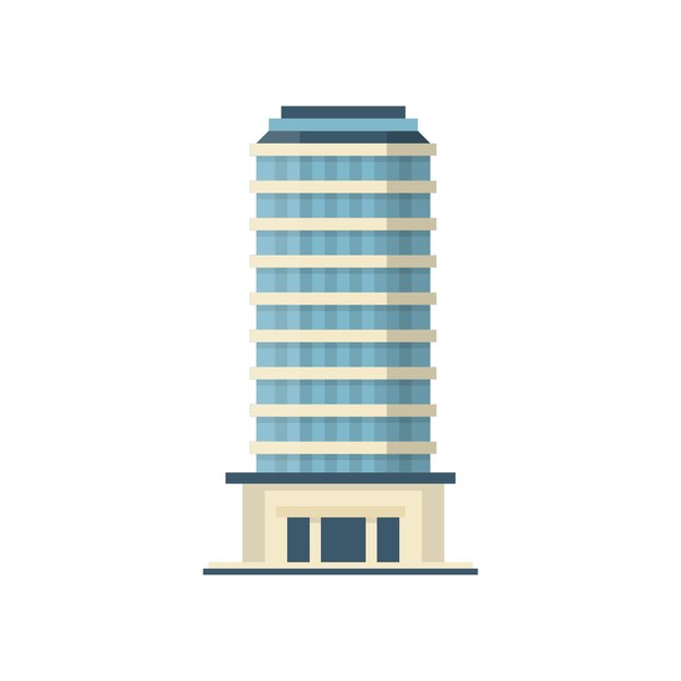 Edificio de oficinas de diseño plano aislado